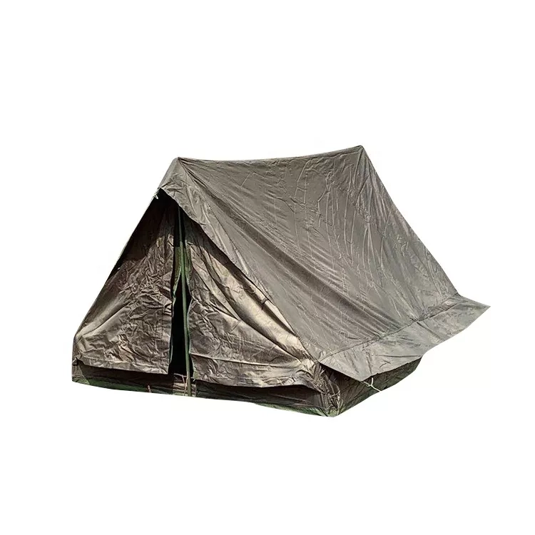 Compact 2-Person Canvas Tent - Collapsible and Perfect for Campsites - Featuring Two-Room Layout for Comfortable Camping Experience (2)