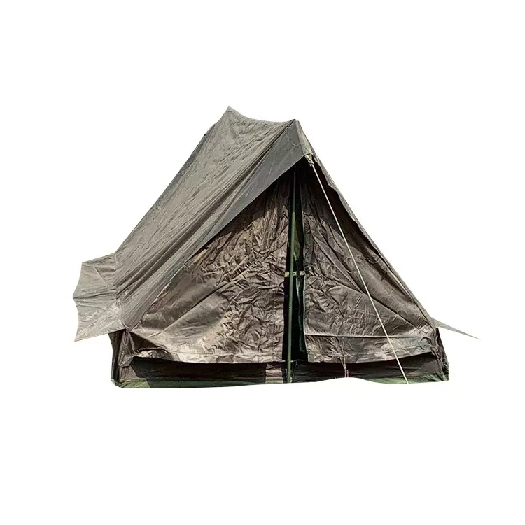 Compact 2-Person Canvas Tent - Collapsible and Perfect for Campsites - Featuring Two-Room Layout for Comfortable Camping Experience (3)