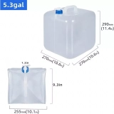 Emergency Preparedness Essential: Collapsible Water Jug Bags with Spigot - Portable & Reusable Emergency Water Storage Containers & Pouches (3)