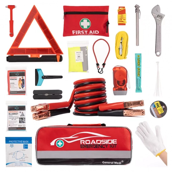 Essential Car Safety: Emergency First Aid Kit for Vehicles - Includes Car Medical Kit, Trauma Kit, and More for Complete Preparedness
