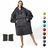 Festive Coziness Redefined: Christmas Hoodie Blanket - The Ultimate Wearable Comfort (5)