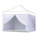Heavy-Duty Outdoor White Canopy Gazebo-10x10 with Sides: Superior Protection Canopies and Tarps