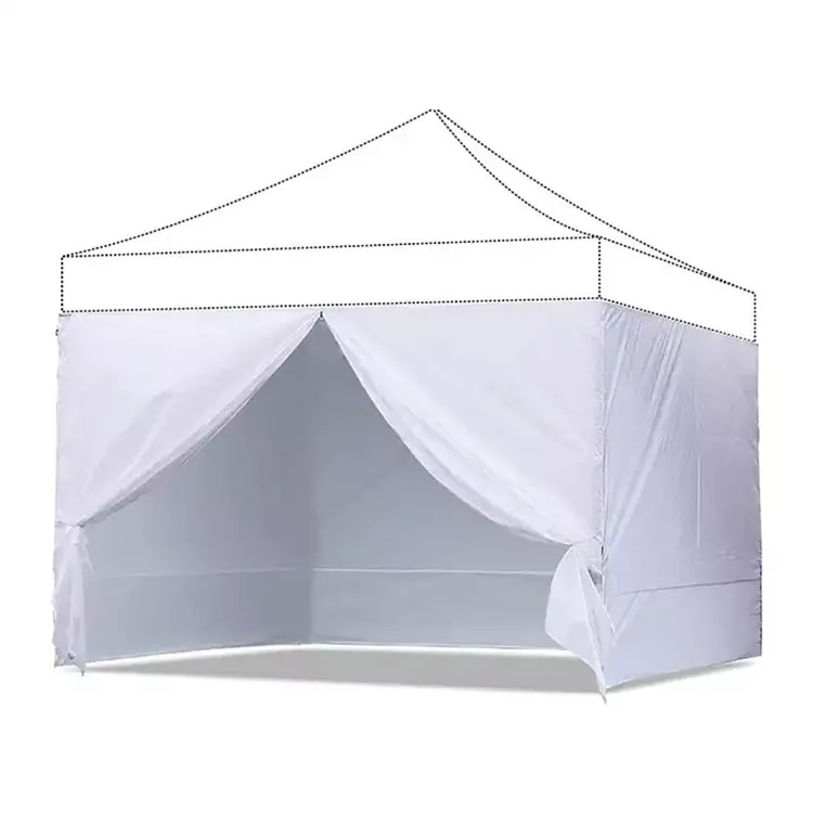 Heavy-Duty Outdoor White Canopy Gazebo-10x10 with Sides: Superior Protection Canopies and Tarps