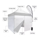 Heavy-Duty Outdoor White Canopy Gazebo-10x10 with Sides: Superior Protection Canopies and Tarps (5)