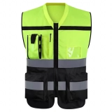 High-Visibility Customizable Reflective Safety Vests - Fluorescent Traffic Safety Jackets for Optimal Protection (4)