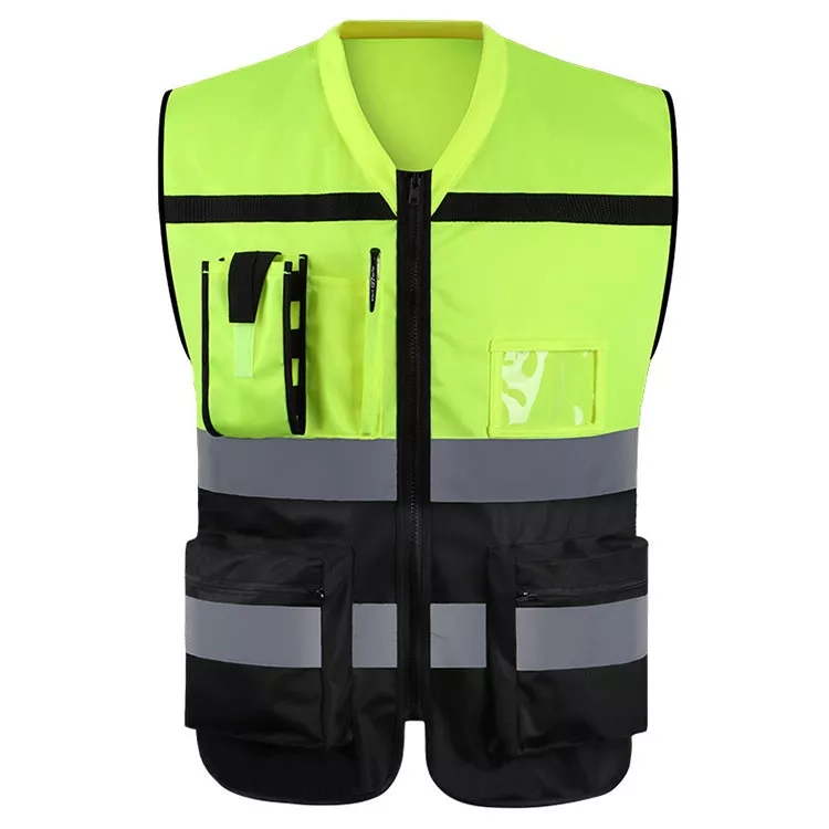 High-Visibility Customizable Reflective Safety Vests - Fluorescent Traffic Safety Jackets for Optimal Protection (4)