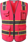 High-Visibility Orange Safety Vest with Fire Resistance - Ideal for Night Patrol, Reversible Design, Extra Long Coverage for Enhanced Safety (3)