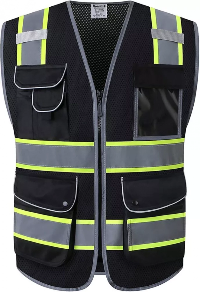 High-Visibility Orange Safety Vest with Fire Resistance - Ideal for Night Patrol, Reversible Design, Extra Long Coverage for Enhanced Safety (4)