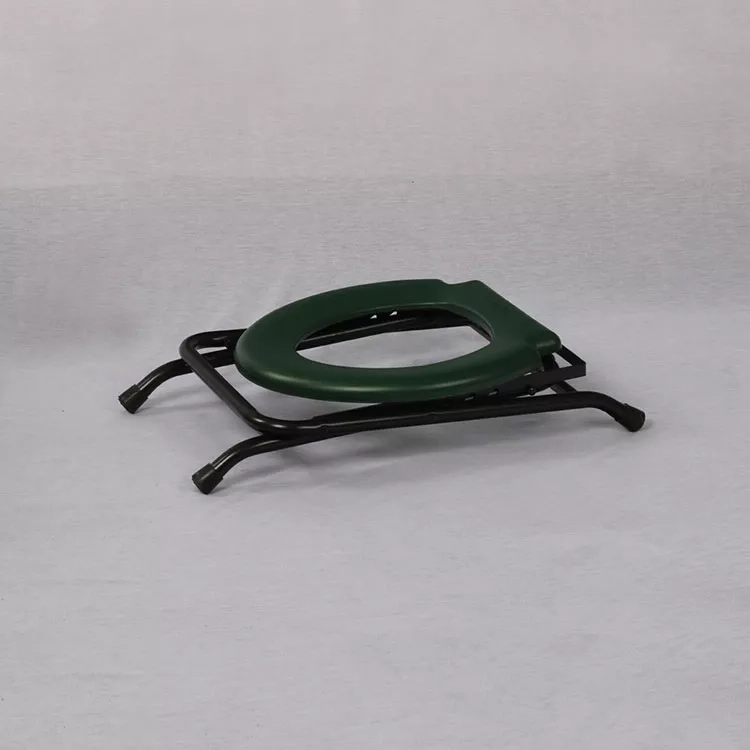 Lightweight Foldable Camping Toilet Chair - Outdoor Portable Folding Potty Seat for Adults (2)