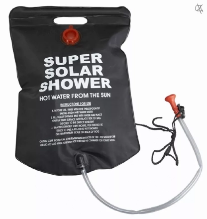 Outdoor Solar-Powered Shower Bag System - Portable Backpacking Shower Solution for Camping & Hiking