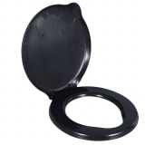 Premium Round Toilet Seat: Elevated Riser, Replacement Cover, and Chic Black Option Included