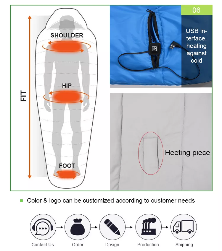 heated sleeping bag, cold weather sleeping bags, thermal sleeping bag, best winter sleeping bag