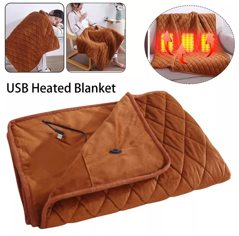 electric blanket, heated blanket, heated throw, usb heated blanket, knitted throw