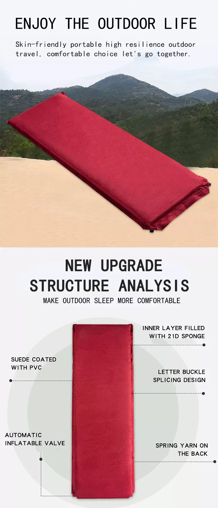air mattress camping cot, best camping cot mattress, outdoor inflatable cushion, inflatable waterproof cushion