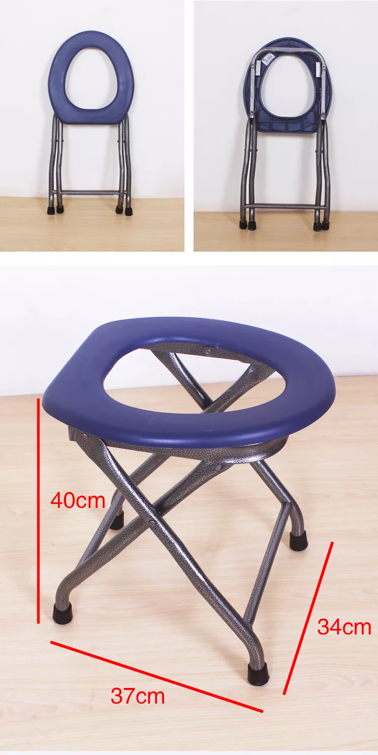 folding portable toilet, portable commode chair, folding toilet, foldable toilet, folding camping toilet