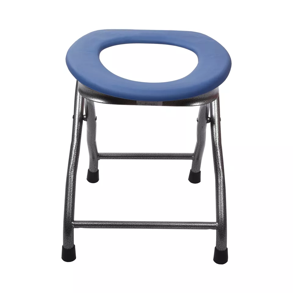 folding portable toilet, portable commode chair, folding toilet, foldable toilet, folding camping toilet