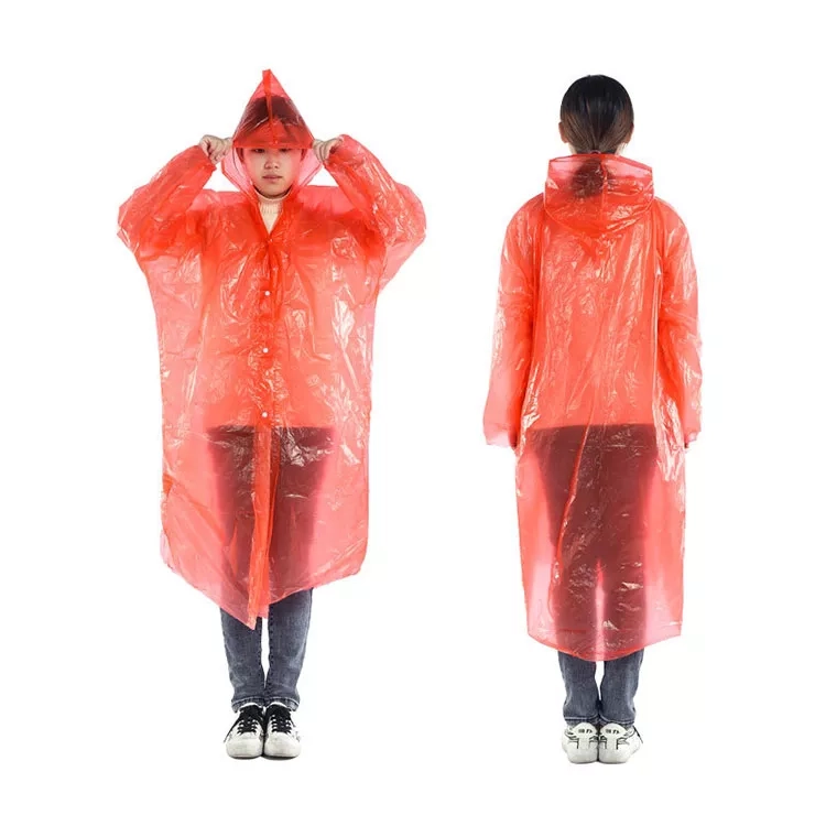 Stay Dry on the Go: Clear, Disposable Raincoats and Ponchos for One-Time Use (2)