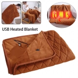 Warm Comfort on the Go: USB Heated Electric Knitted Throw Blanket (2)