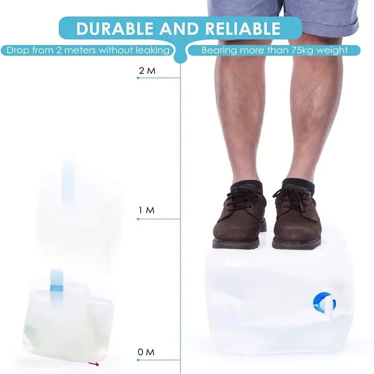 Emergency Preparedness Essential: Collapsible Water Jug Bags with Spigot - Portable & Reusable Emergency Water Storage Containers & Pouches (4) Emergency Preparedness Essential: Collapsible Water Jug Bags with Spigot - Portable & Reusable Emergency Water Storage Containers & Pouches (4)